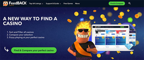Feedback Casino affiliate site launches