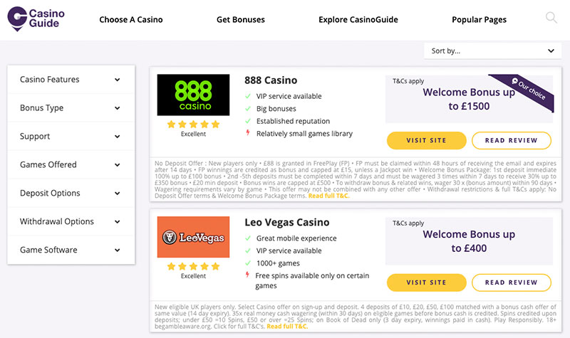 UK casino reviews