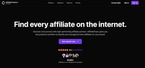 Affiliate Track home page