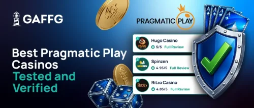 GAFFG Pragmatic Play Casinos banner with a smartphone showing Big Bass Amazon Xtreme slot.