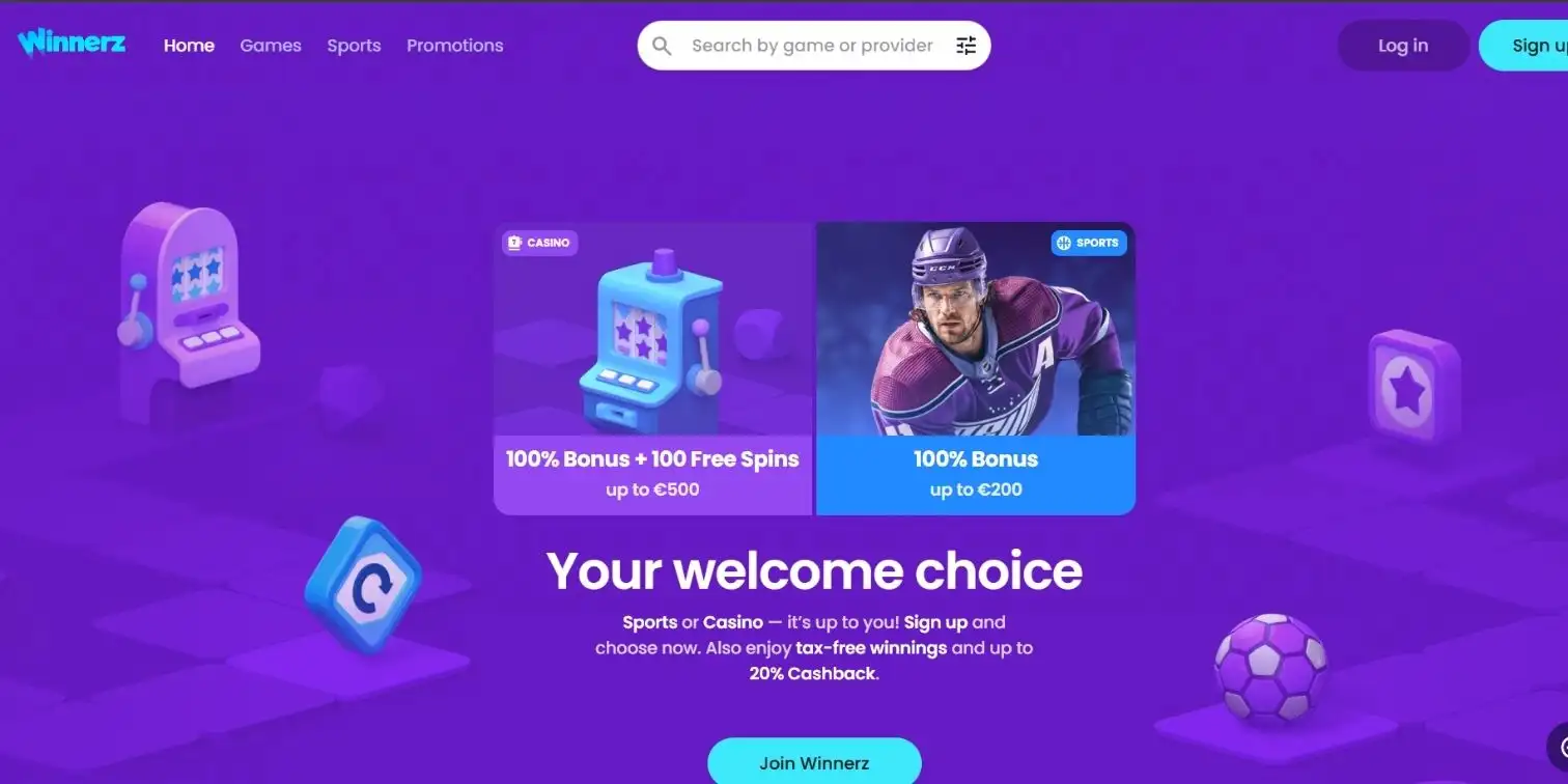 Winnerz Casino welcome from casino bonus & sports bonus for Hacksaw players.