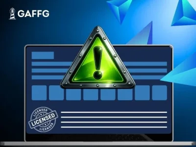 The licence footer logo is not a verification
