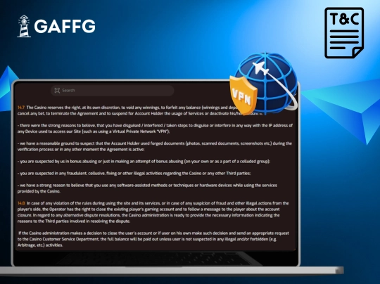 Full T&Cs Reviewed for VPN and Location Clauses